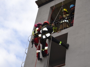 Zajęcia wysokościowe Młodzieżowych Drużyn Pozarniczych
