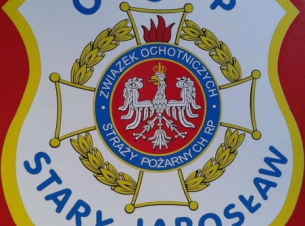 Logotyp - tarcza herbowa Ochotniczej Straży Pożarnej w Starym Jarosławiu